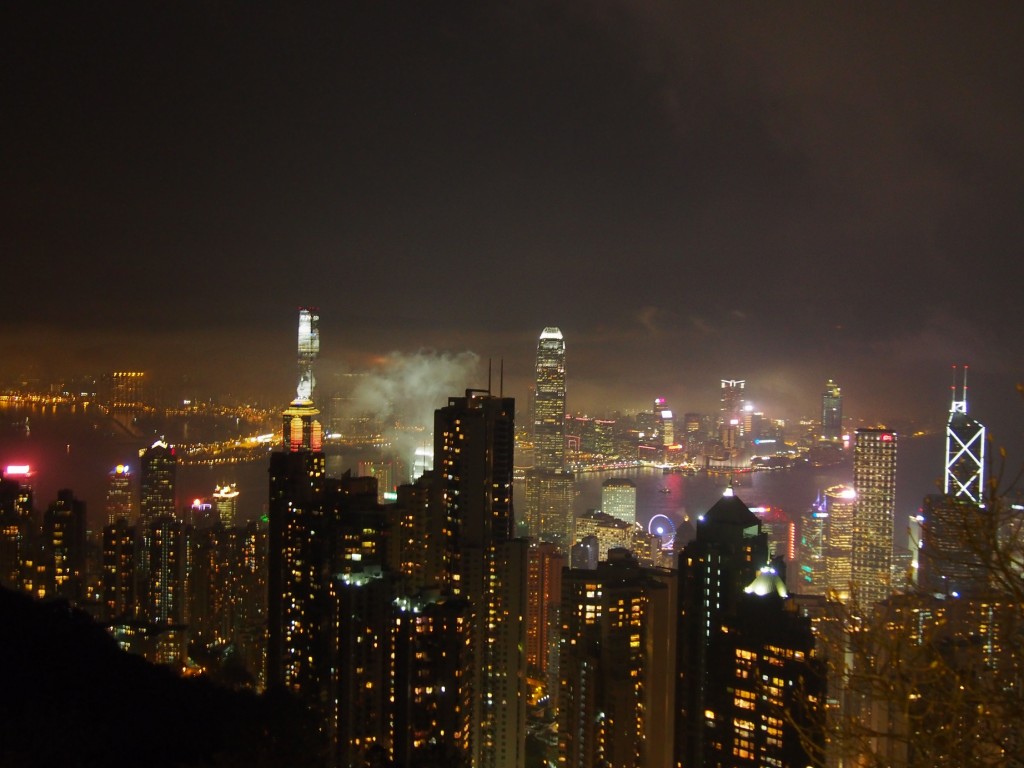 Ночной Гонконг с Пика Виктории