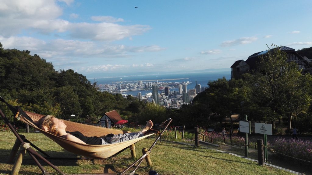 Nunobiki garden, отдых с видом на Кобе